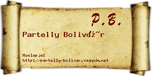 Partelly Bolivár névjegykártya